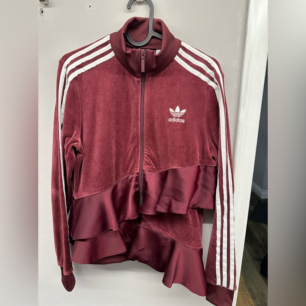 Adidas originals x J Koo Trefoil Satin Ruffle track top